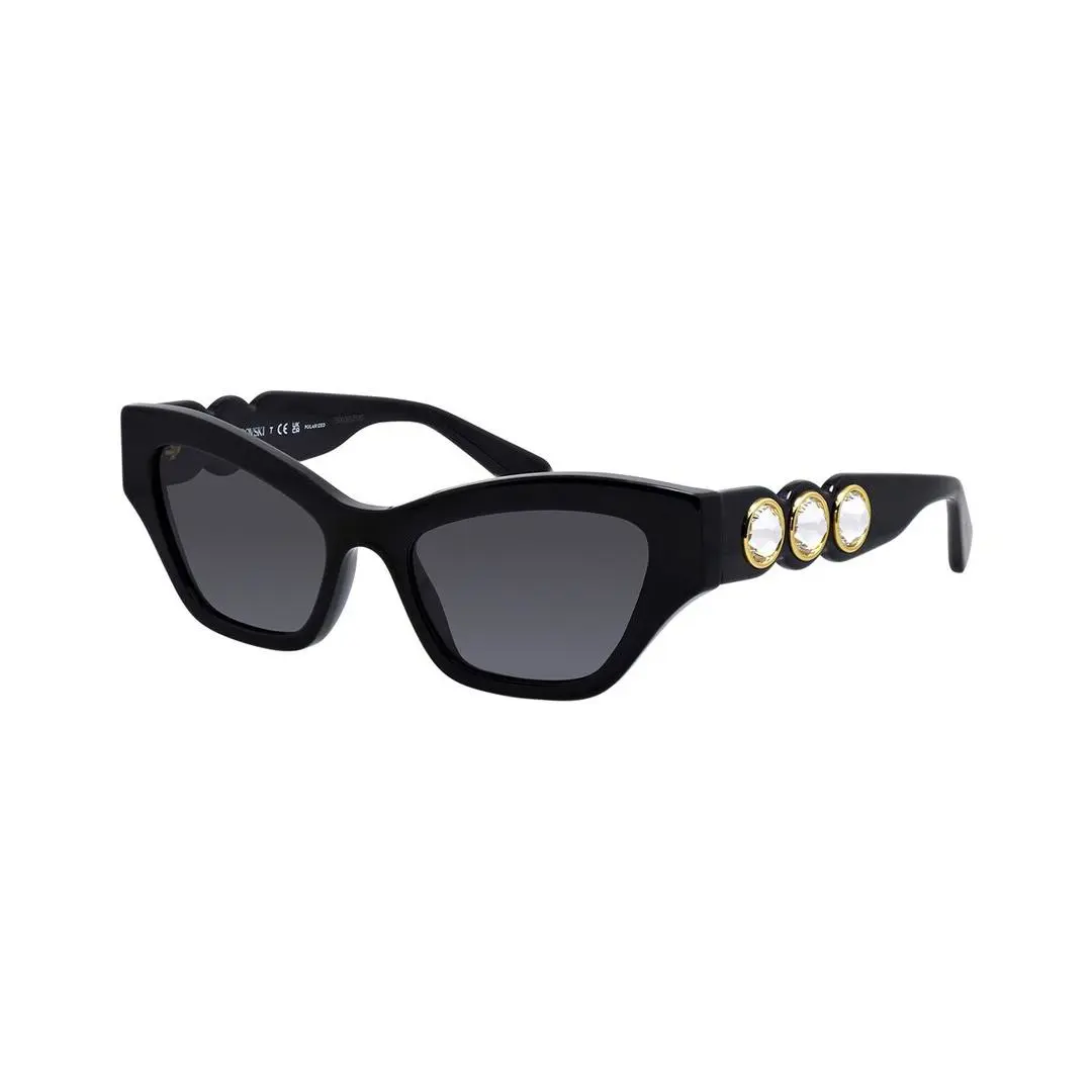 Swarovski Women`s Sk6021 53Mm Polarized Sunglasses Women`s Black
