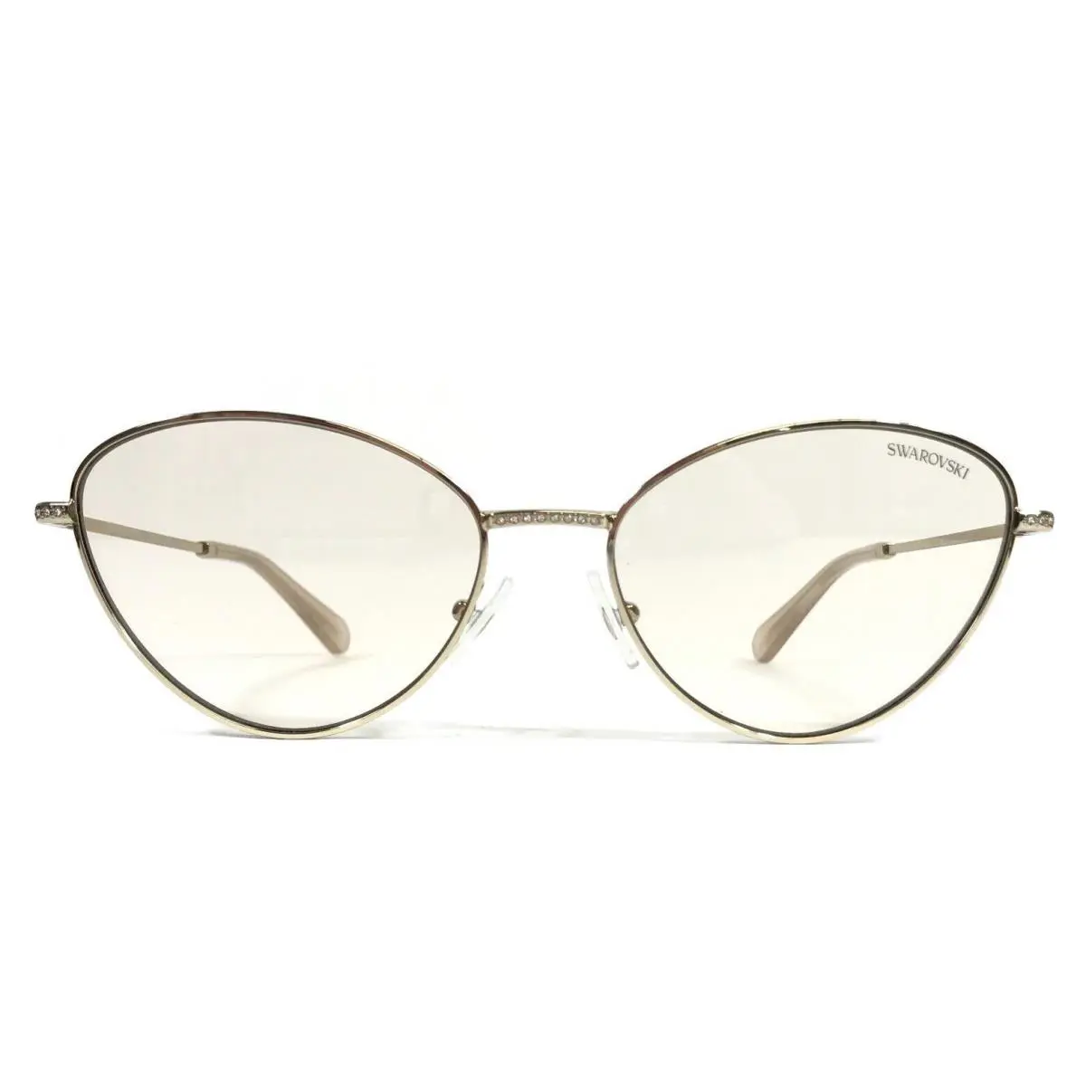 Swarovski Sunglasses SK7014 4013M4 Pale Gold Cat Eye w/ Brown Lenses 58-18-140