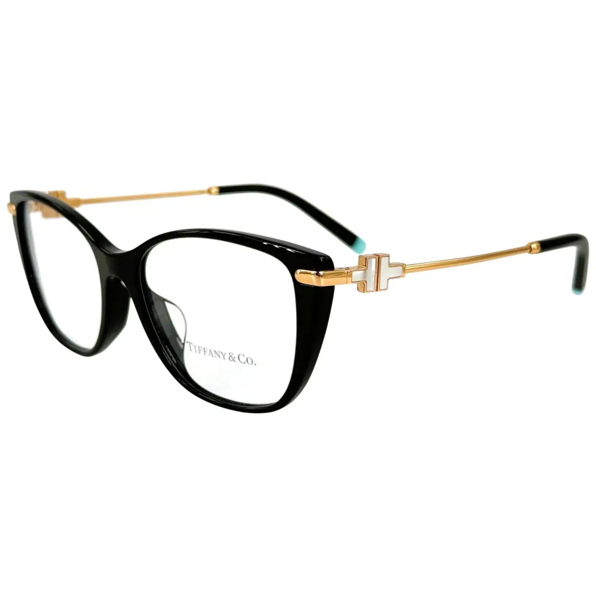 Tiffany Co TF2216 F Womens Plastic Eyeglass Frame 8001 Black 54-16 w Case by Tiffany & Co.