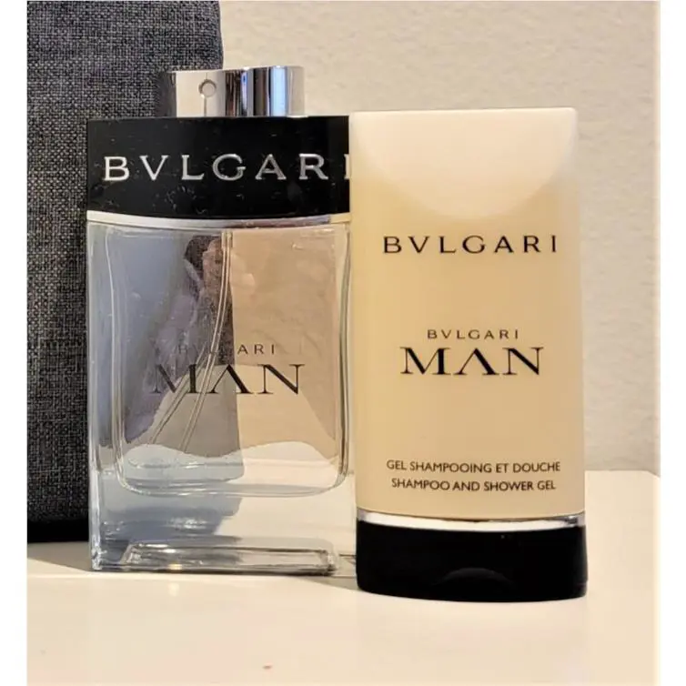 TT 2PC Bvlgari Man 3.4oz Edt + 2.5 oz Shower Gel NO Box Cologne For Men