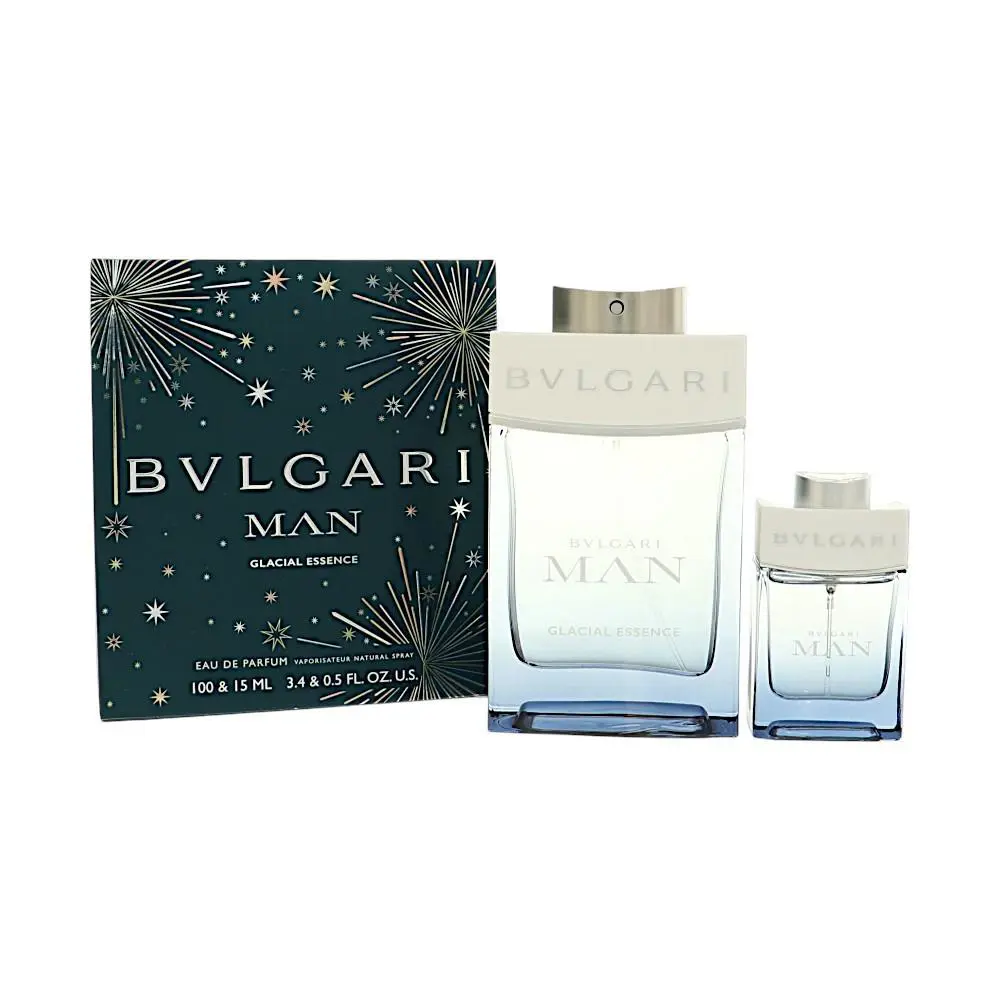Bvlgari Glacial Essence 2Pc Gift Set- 3.4Oz Edp Sray 0.5 Edp Spray 2 Piece Set by