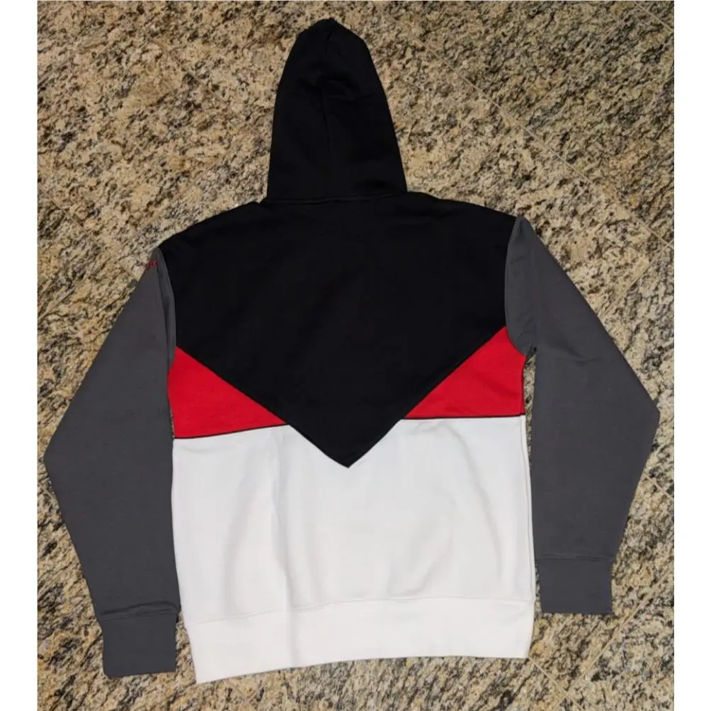 Adidas clothing - Adidas Originals Colorblock Trefoil Hoodie - BLACK / WHITE / GRAY / RED, Manufacturer: BLACK / WHITE / GRAY / RED 0