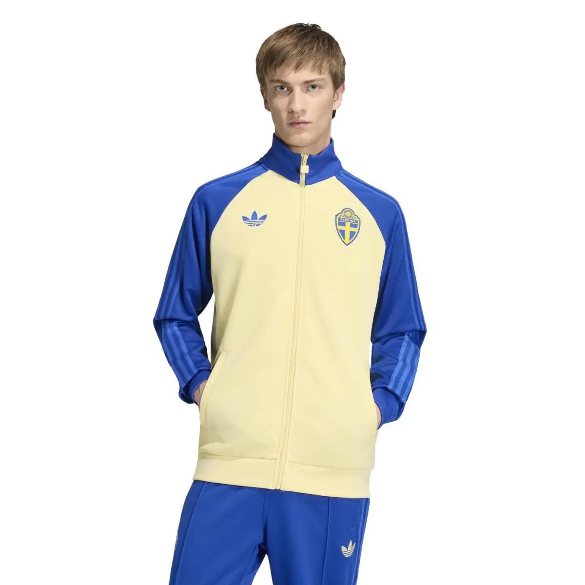 Men`s Adidas Yellow Sweden National Team Originals Full-zip Track Jacket - Yellow