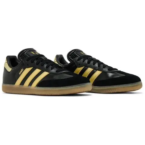 Adidas Lionel Messi X Samba Men`s Size 11.5 Sneakers Black/gold IH8159 - Black