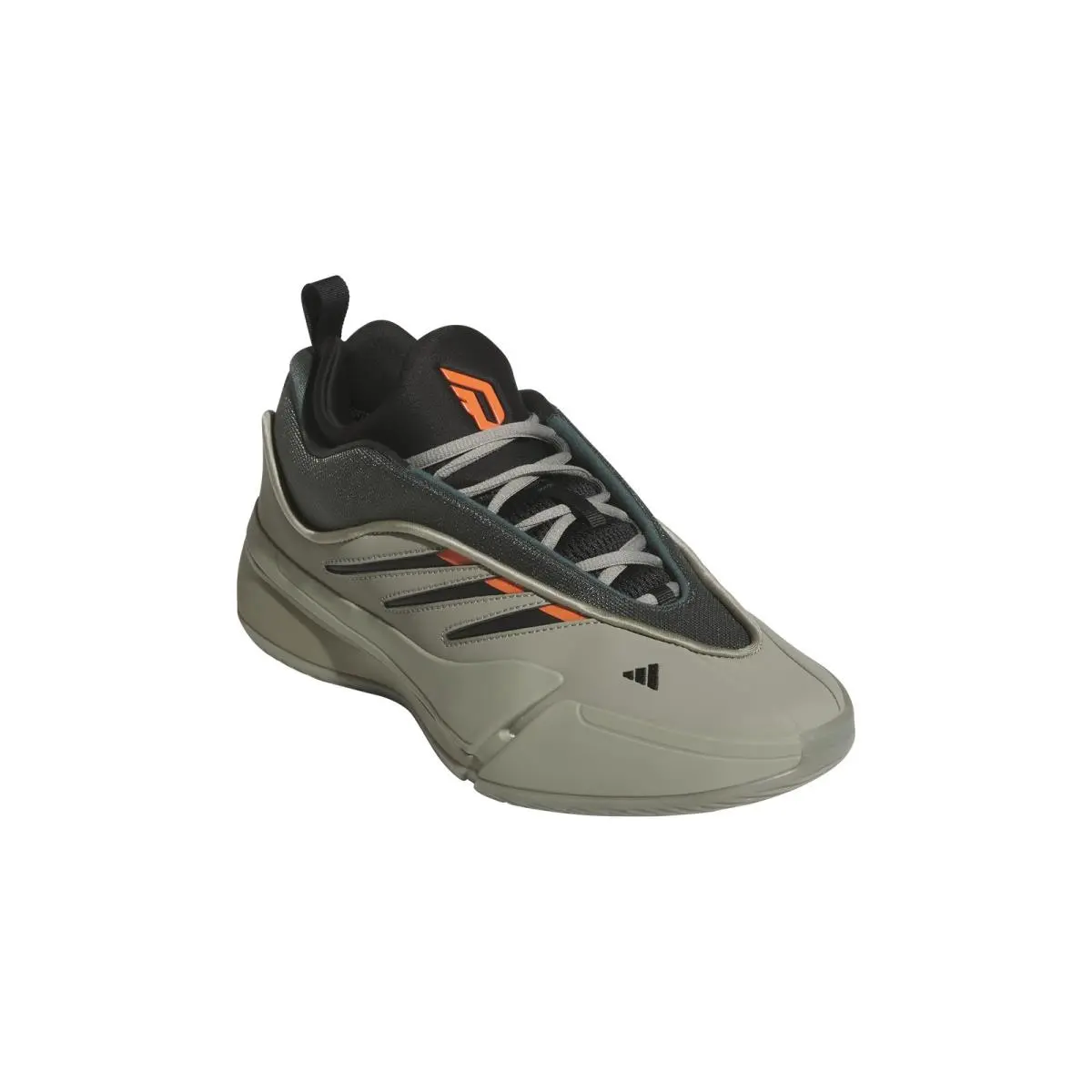 Adidas Men`s 11.5 Dame 9 Silver Pebble/ivy/impact Orange JI1939