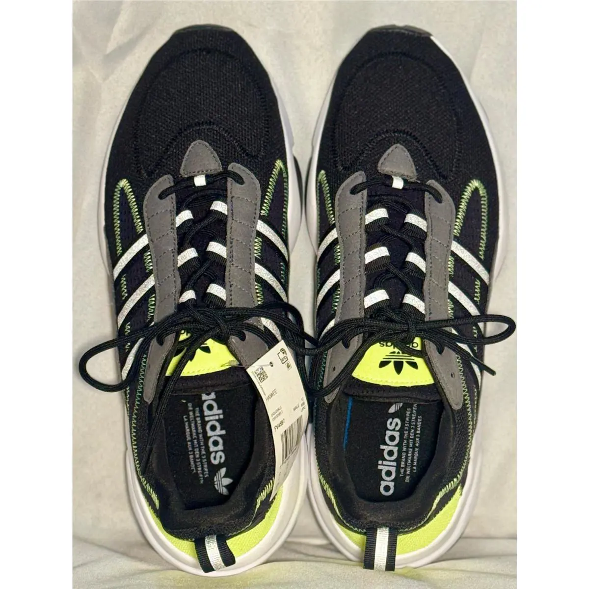 Adidas shoes - adidas Haiwee - Haiwee - FV4597 - Core Black / Silver Metallic / Grey Six / Solar Yellow (Heel) 9