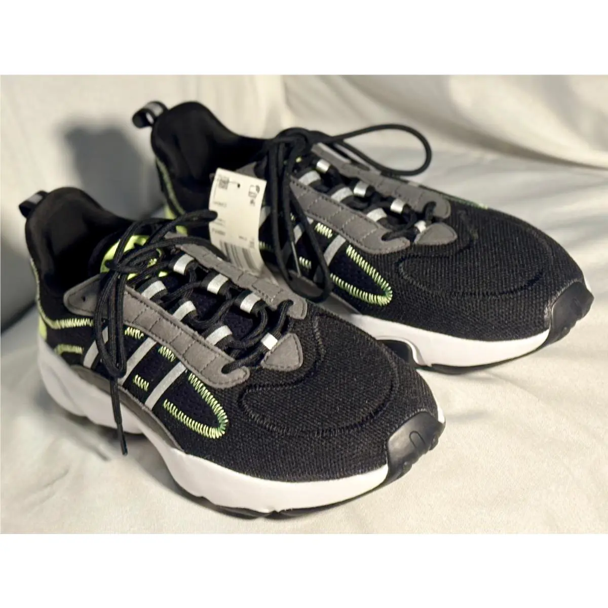 Adidas shoes - adidas Haiwee - Haiwee - FV4597 - Core Black / Silver Metallic / Grey Six / Solar Yellow (Heel) 10
