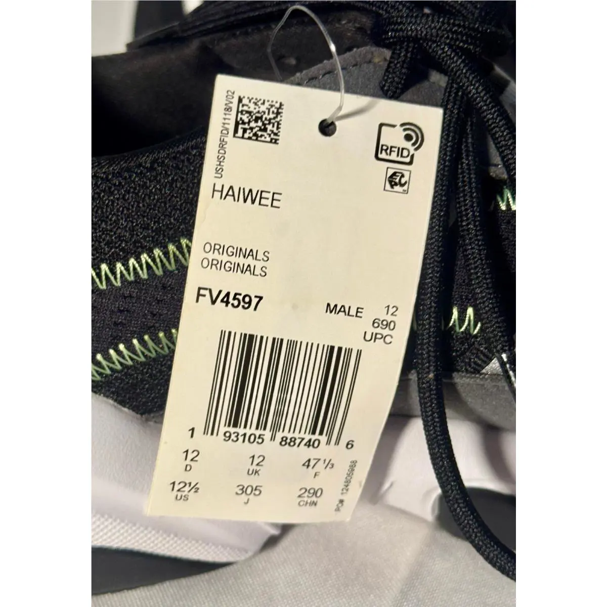 Adidas shoes - adidas Haiwee - Haiwee - FV4597 - Core Black / Silver Metallic / Grey Six / Solar Yellow (Heel) 1