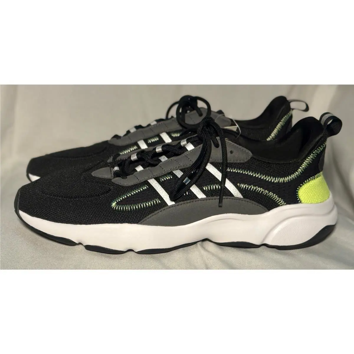 Adidas shoes - adidas Haiwee - Haiwee - FV4597 - Core Black / Silver Metallic / Grey Six / Solar Yellow (Heel) 6