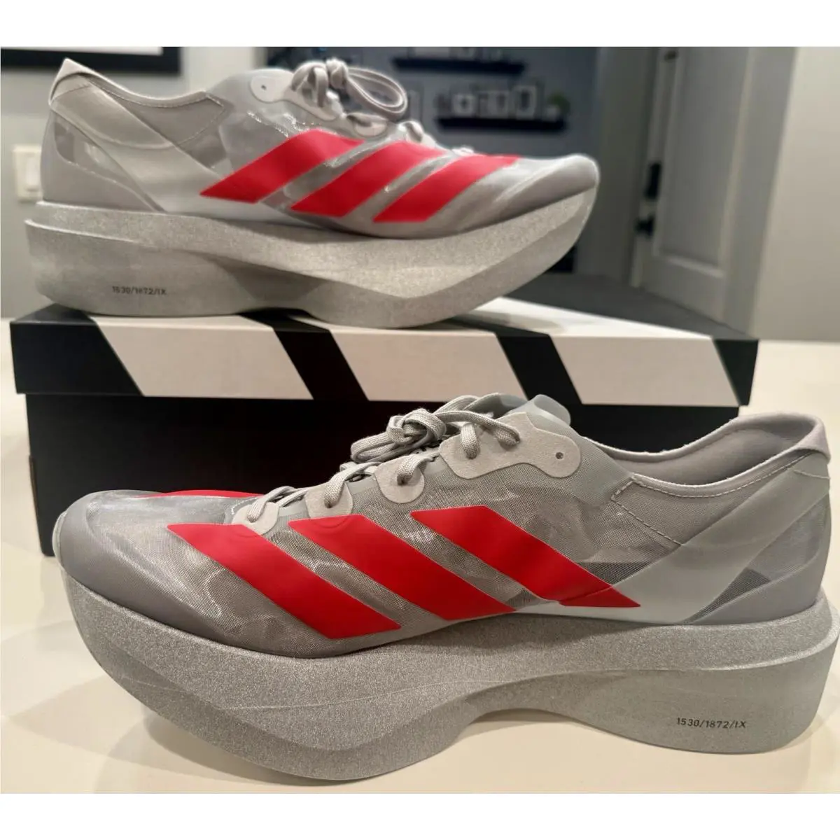 Adidas shoes - Adios Pro Evo 2 - Adios Pro Evo - Silver & Red 8