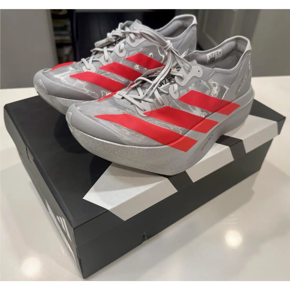 Adidas shoes - Adios Pro Evo 2 - Adios Pro Evo - Silver & Red 0