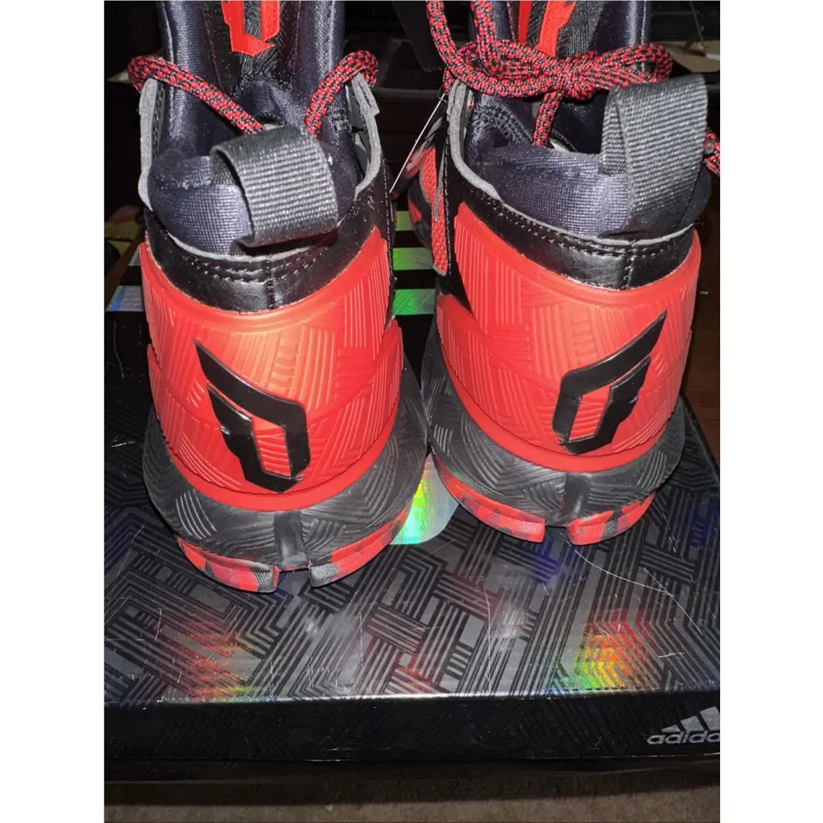 Adidas shoes - adidas D Lillard 2 - Lillard - B42387 - Black, Manufacturer: Core Black, College Eight Burgundy, Scarlet (UPC: 0889768866444) 1