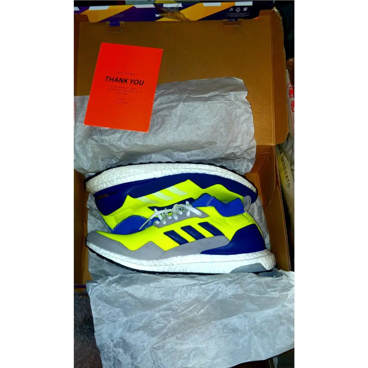 Adidas shoes - adidas Ultraboost Mid - Ultraboost Mid - BD7399 - Neon / White / Blue (UPC: 4059814532616) 10