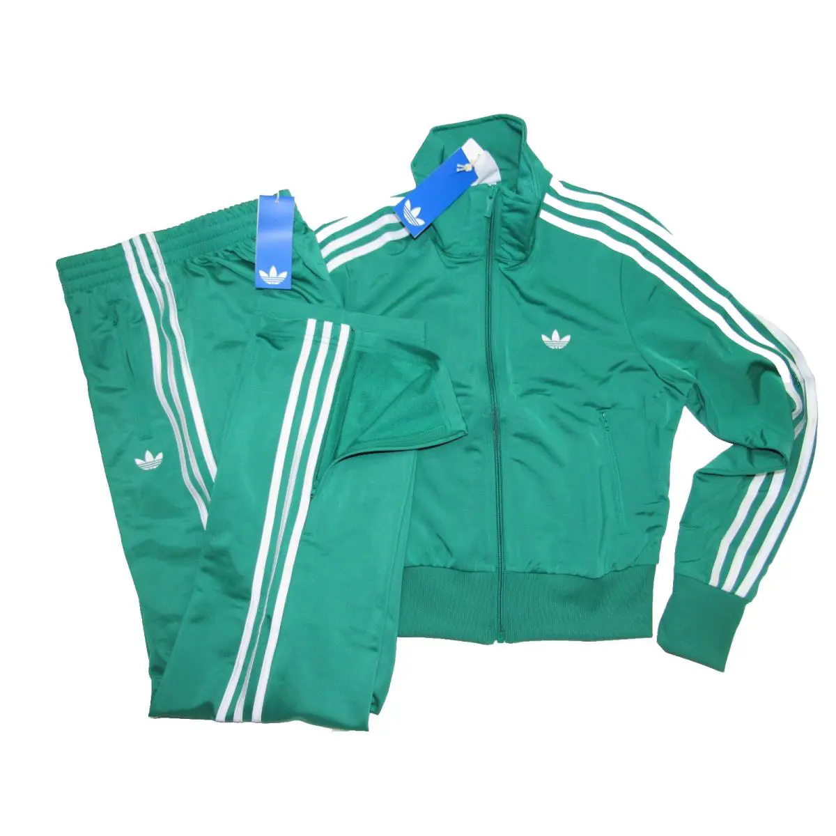 Adidas Firebird Classic Tracksuit Jacket Pants KD13333 Bold Green Women Small