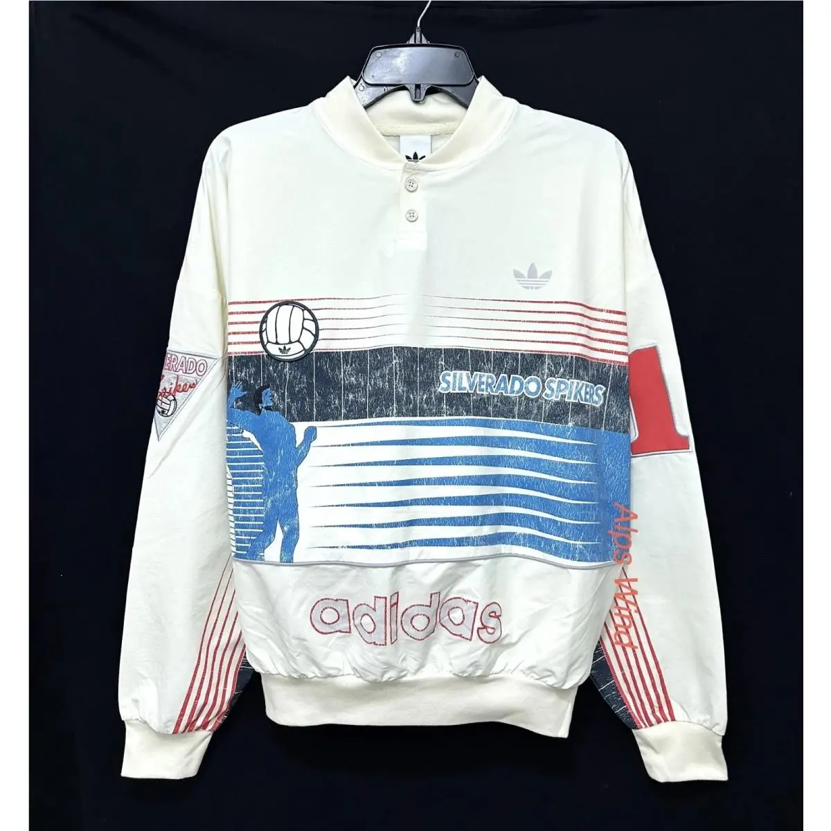 Silverado Spikers Summersport Crew Jacket Cream JW0148 Women`s Size M by Adidas