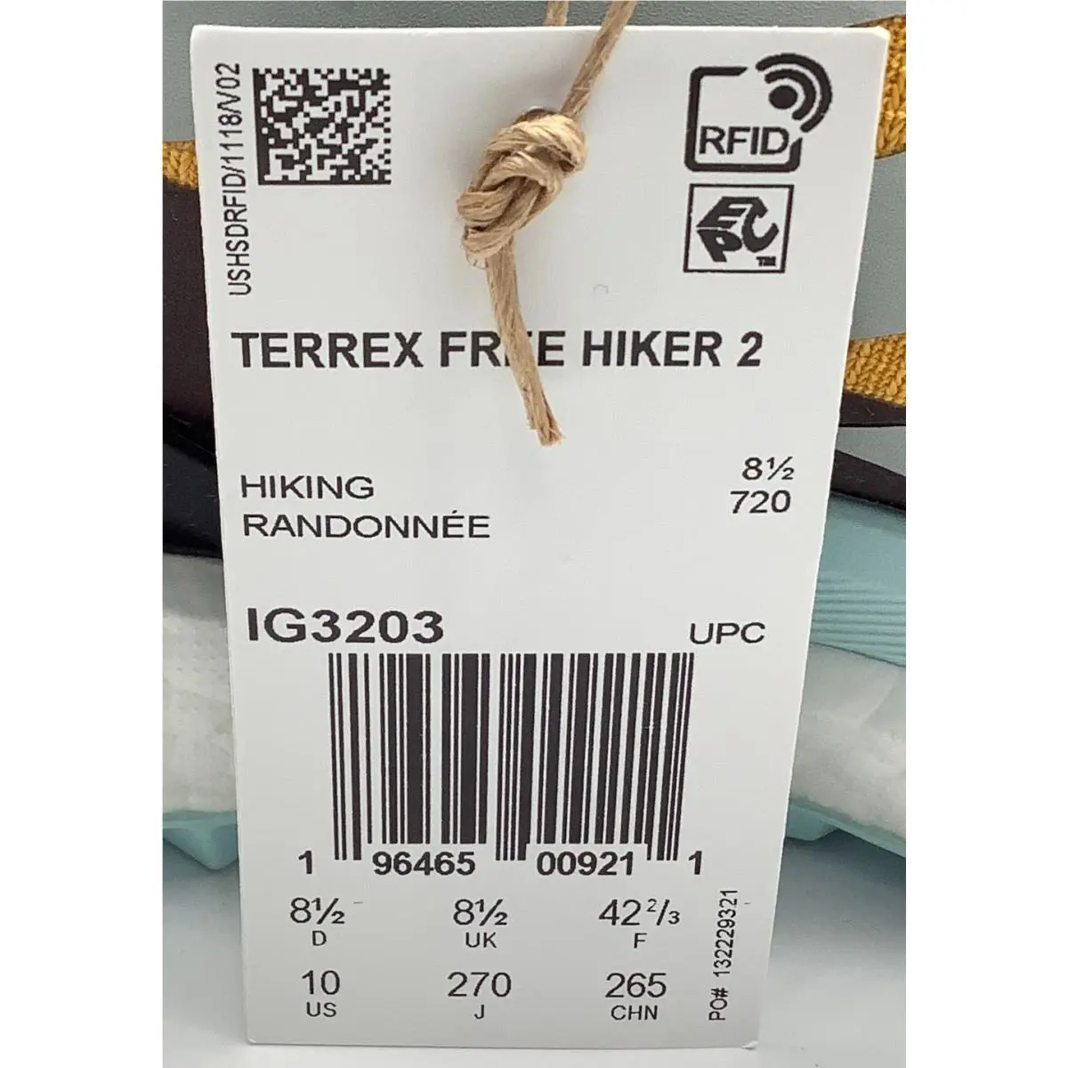 Adidas shoes - adidas TERREX Free Hiker - TERREX Free Hiker - IG3203 - Preloved Yellow/Wonder Silver/Semi Flash Aqua (UPC: 196465009211) 6