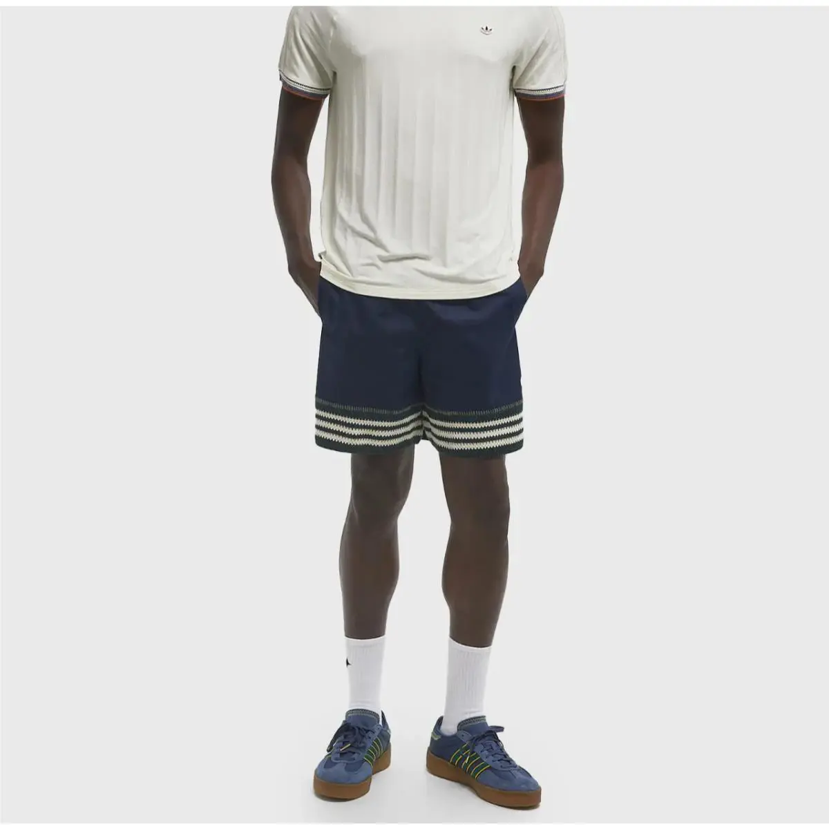 Adidas x Clot by Edison Chen Knit Shorts Navy XS JN7721