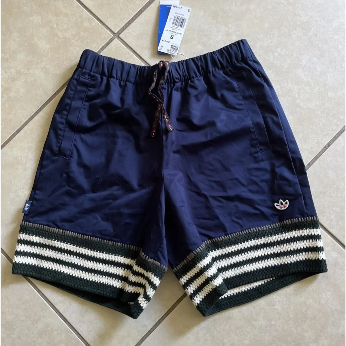 x Clot by Edison Chen Knit Shorts Navy Men S JN7721 by Adidas