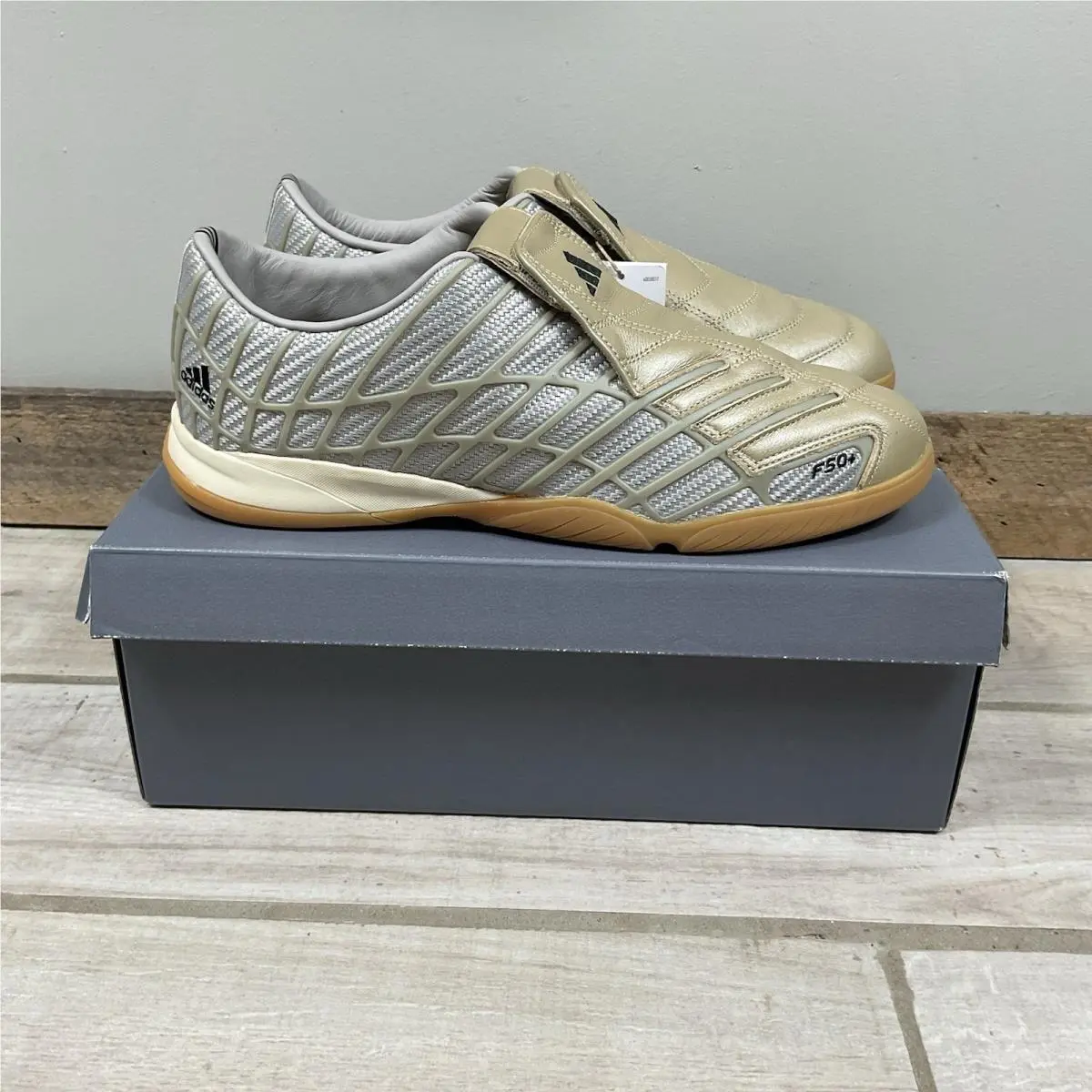 Slam Jam x Adidas F50 Sala SP Silver Granite Cream White - JR2206 Size 12