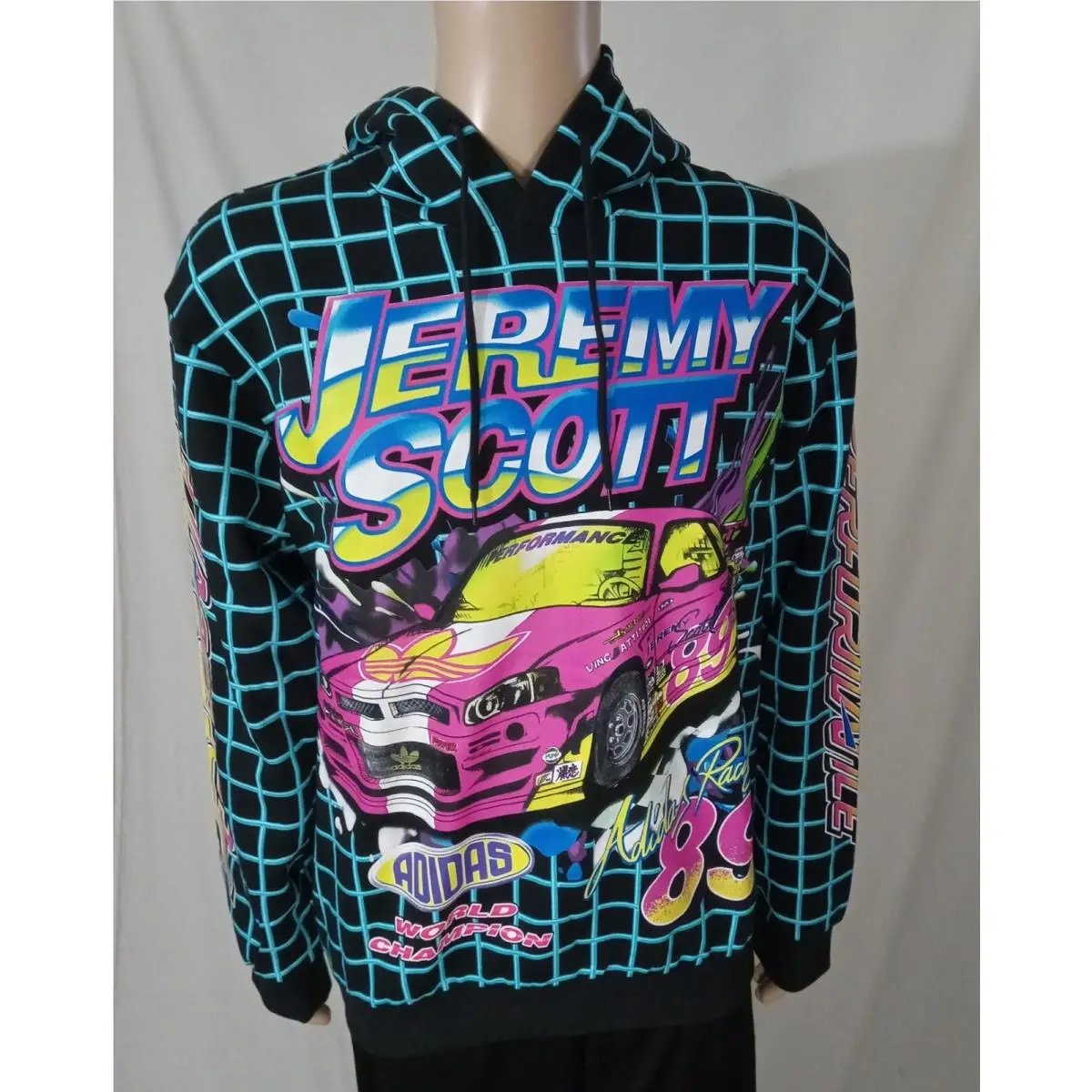 x Jeremy Scott Rally Pullover Hoodie Mens Large HG6511 by Adidas