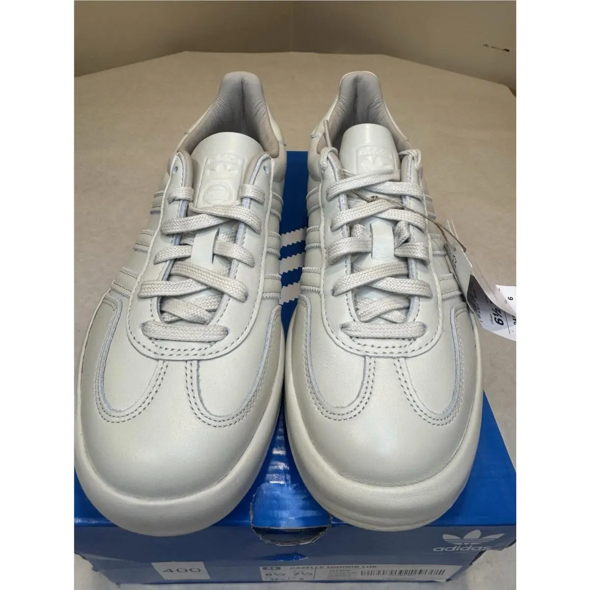 Size 6.5 - Adidas Gazelle Indoor Luxe Pack - Alumina - Ivory