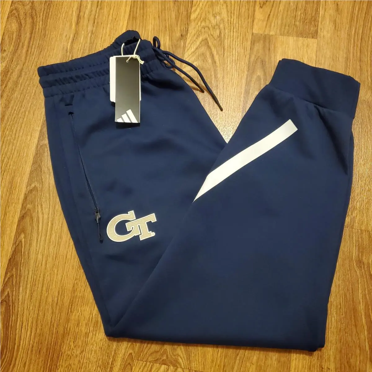 Adidas Georgia Tech Jogger Sweatpants Men Large Blue Player Exclusive
