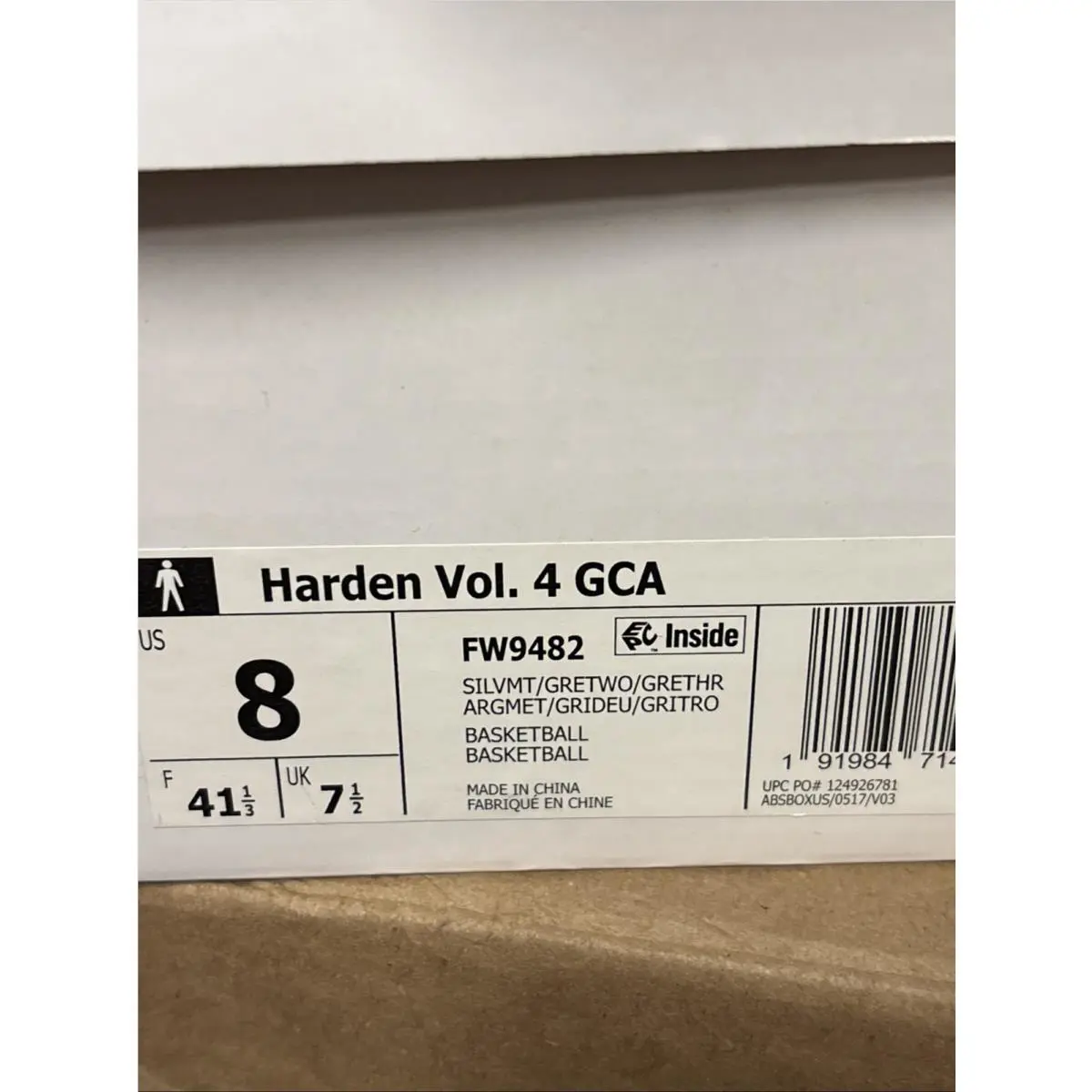 Adidas shoes - Harden Vol. 4 Gca - Harden Gca - Fw9482 - Silver, Manufacturer: Silver Metallic/Grey Two-Grey Three (UPC: 191984714202) 1