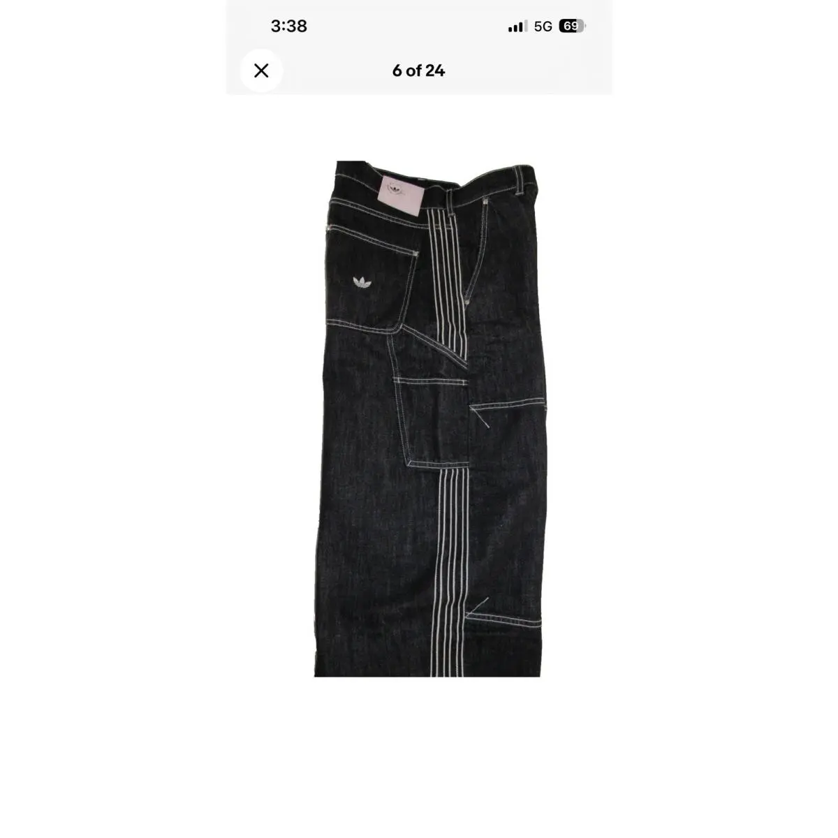Adidas clothing - adidas Originals Denim Work Pants - KG6450 - Indigo Denim (UPC: 0198325058179) 6