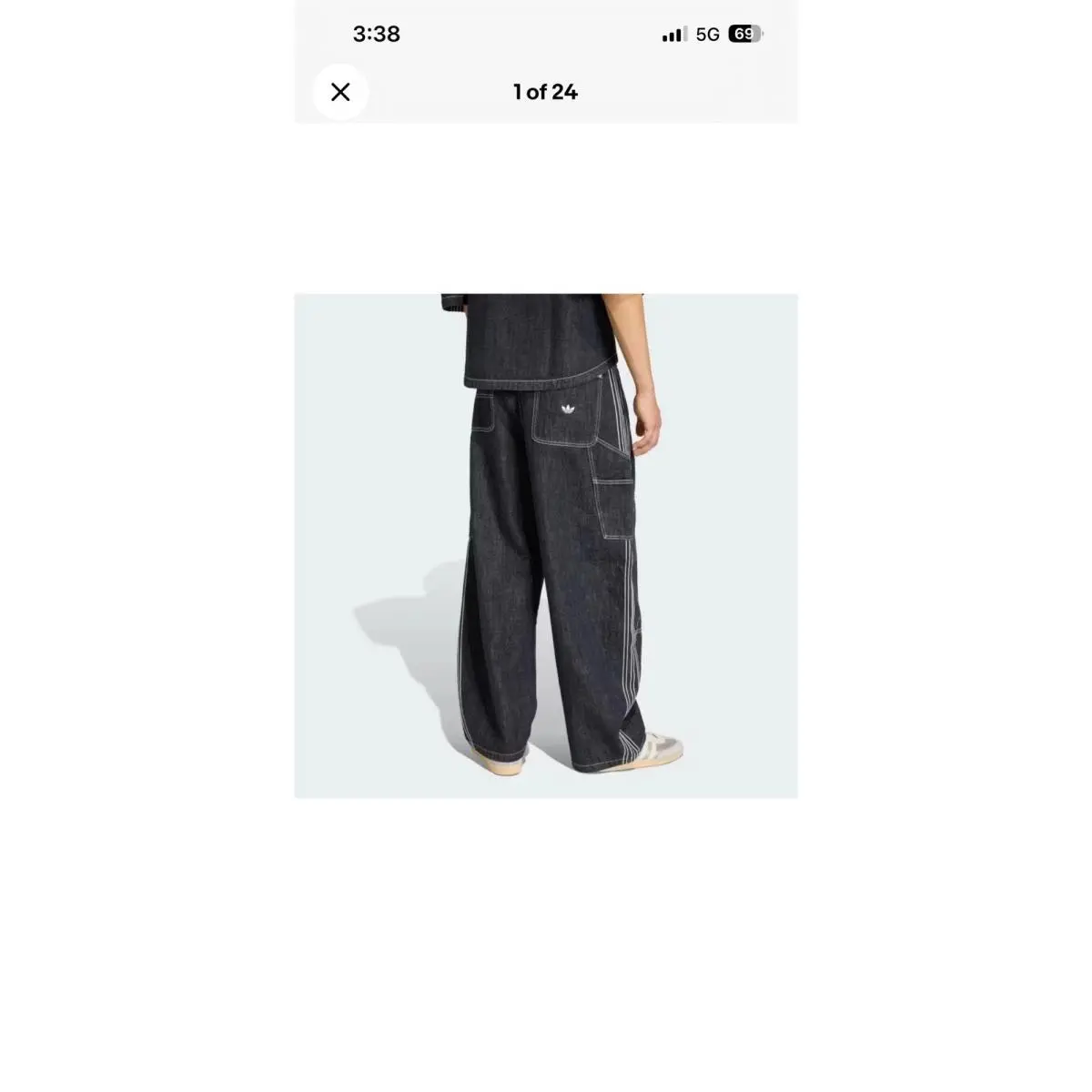 Adidas clothing - adidas Originals Denim Work Pants - KG6450 - Indigo Denim (UPC: 0198325058179) 1