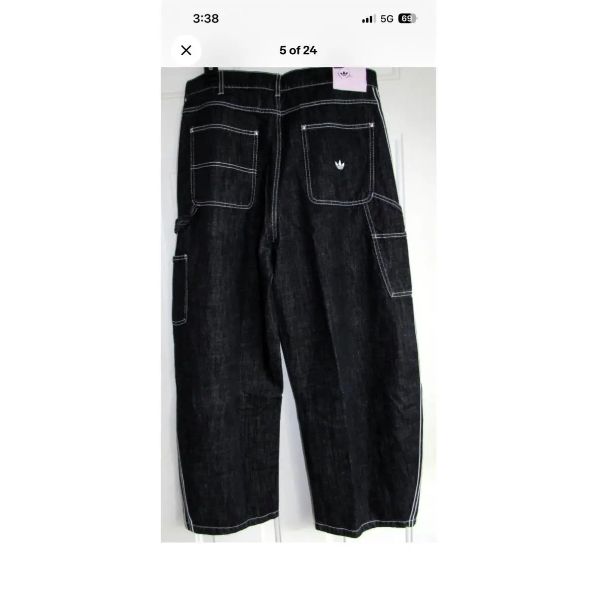Adidas clothing - adidas Originals Denim Work Pants - KG6450 - Indigo Denim (UPC: 0198325058179) 5