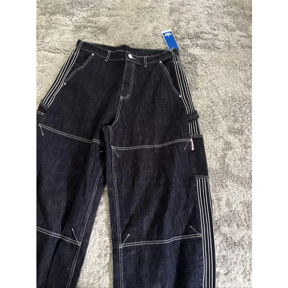 Adidas clothing - adidas Originals Denim Work Pants - KG6450 - Indigo Denim (UPC: 0198325058179) 8