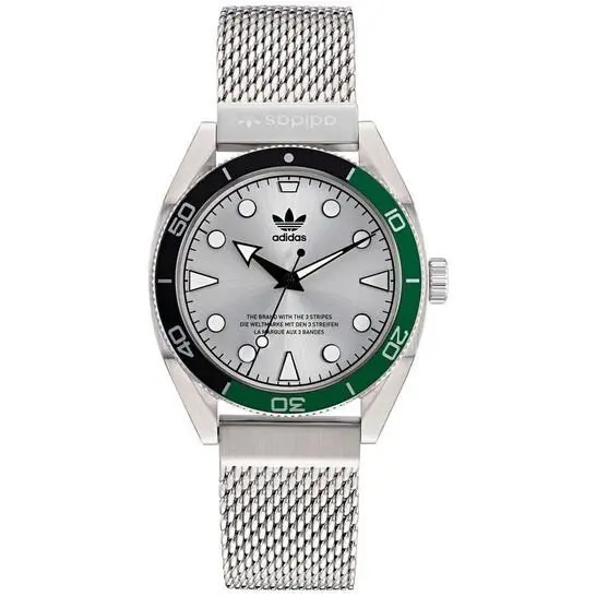 Adidas Originals Fashion Edition Two Silver-tone Dial Unisex Watch A0F22503