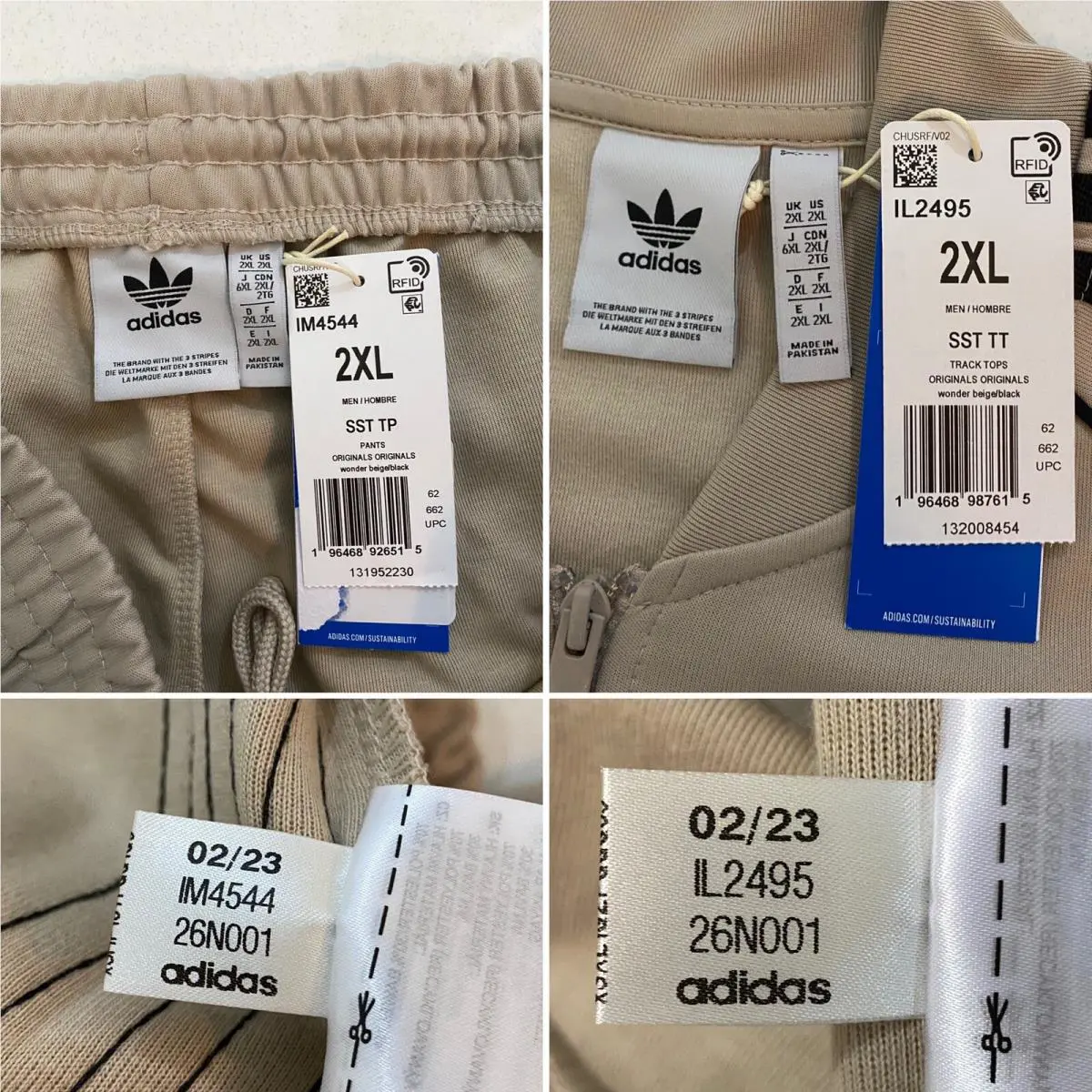 Adidas clothing - Wonder Beige Black 3