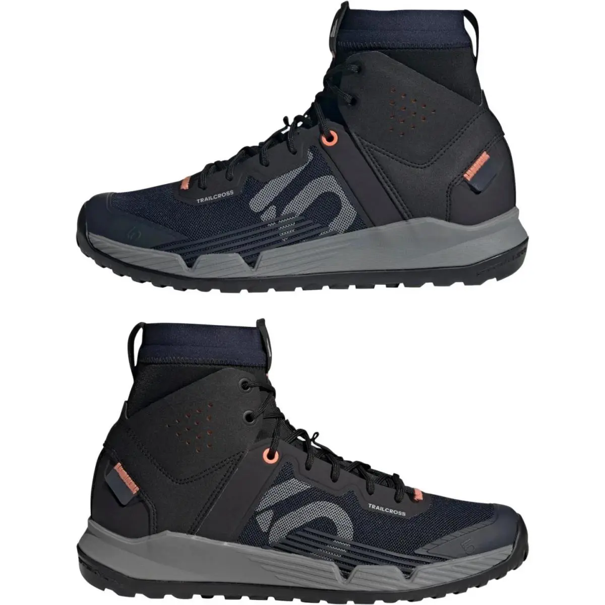 Adidas 5.10 Trailcross Mid Pro Mountain Bike Shoes US 9 - Legend Ink / Grey Three / Coral Fusion