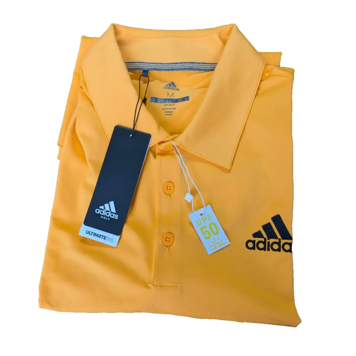 ​adidas Golf Ultimate365 Polo Shirt Men`s Medium Orange Upf 50+ in Bag by Adidas