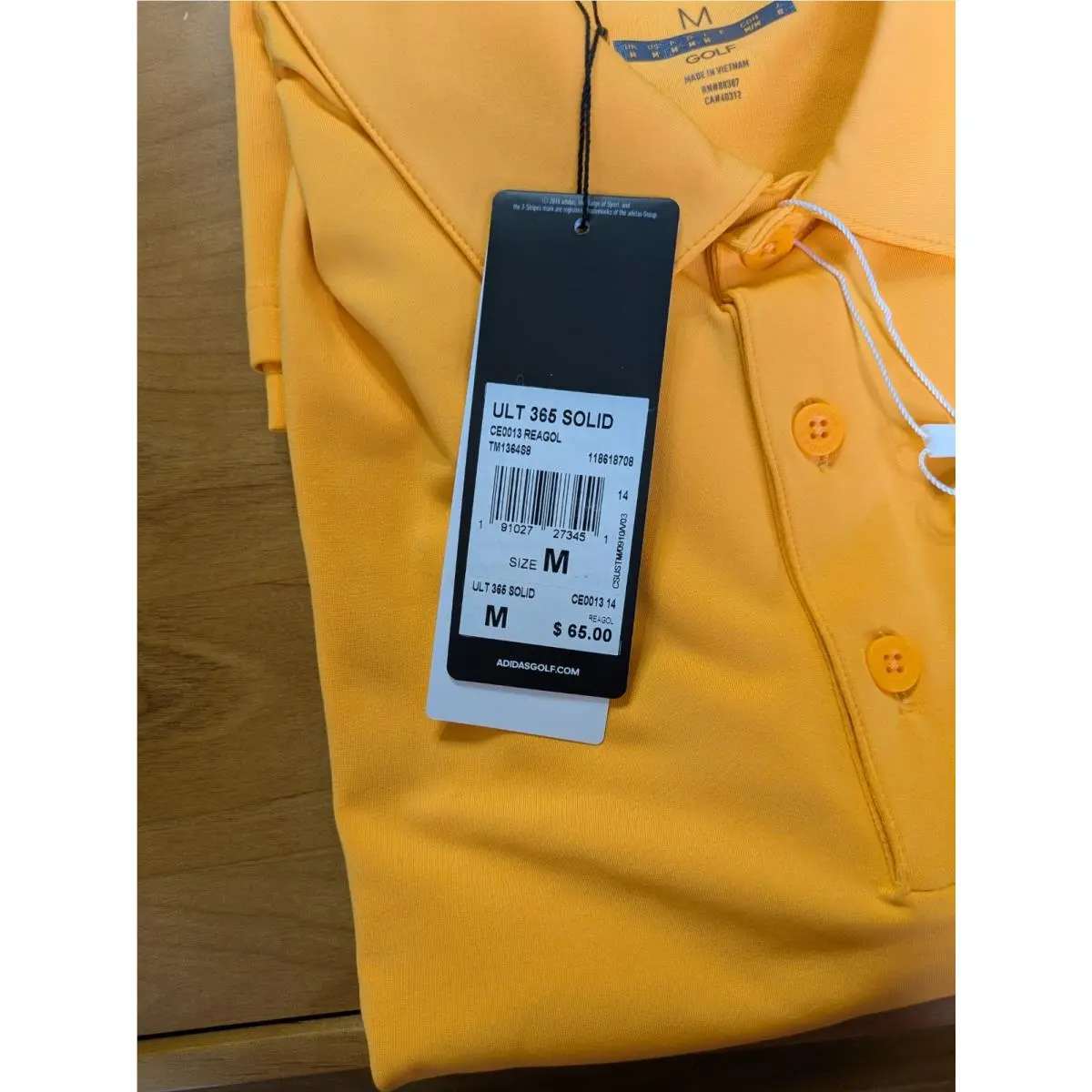 Adidas clothing - adidas Golf Polo - Golf Polo - Orange (UPC: 191027273451) 3