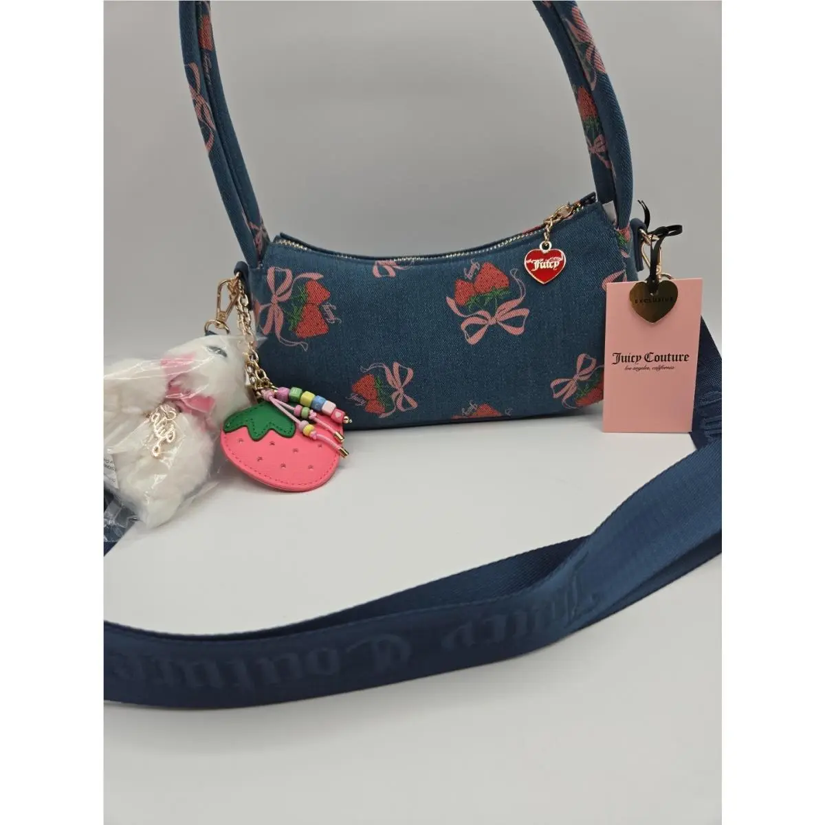 Juicy Couture Shoulder Bag Crossbody Strawberry Festival Scottie Charm