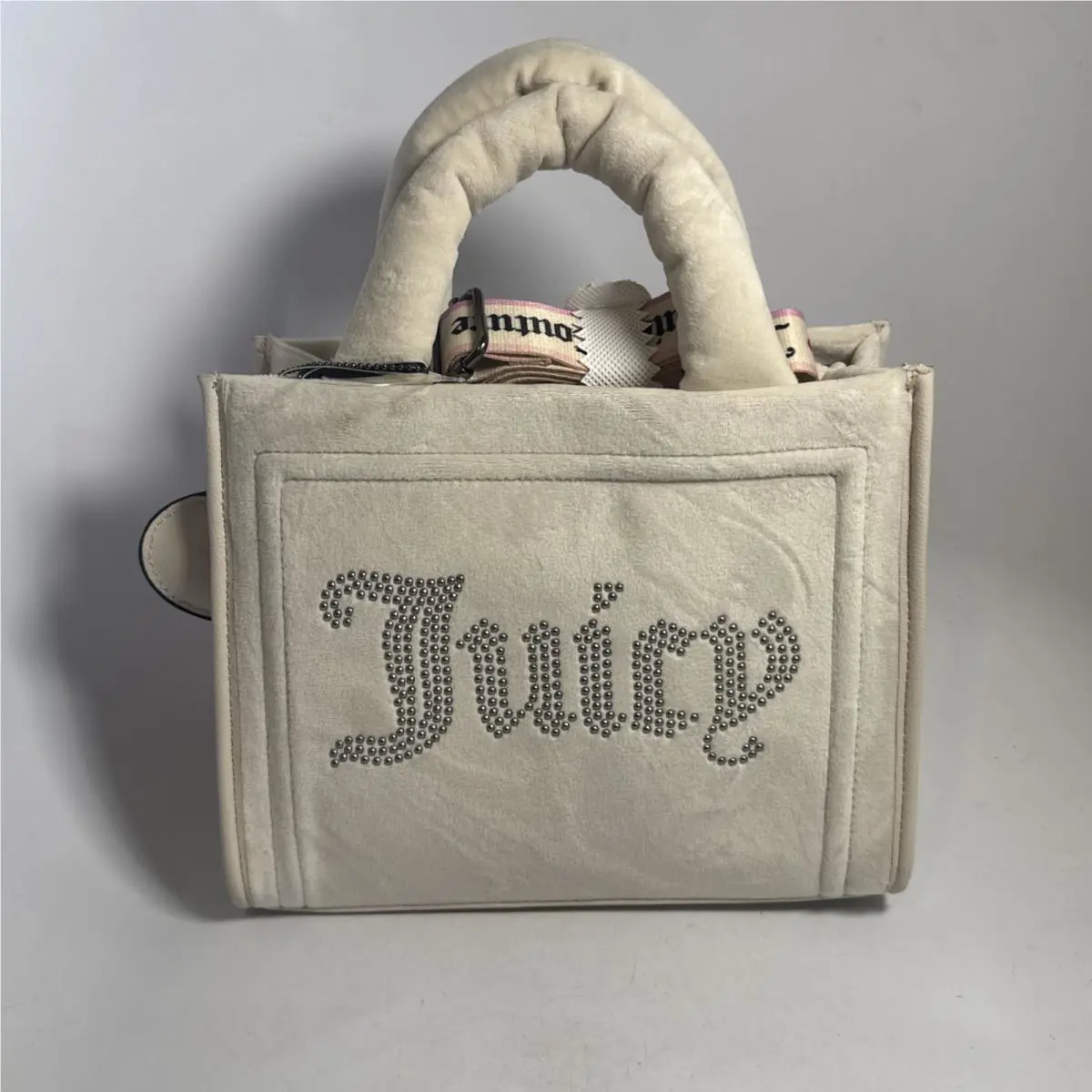 Juicy Couture Extra Spender Mini Tote Bag Velour Angel Purse Limited Rare