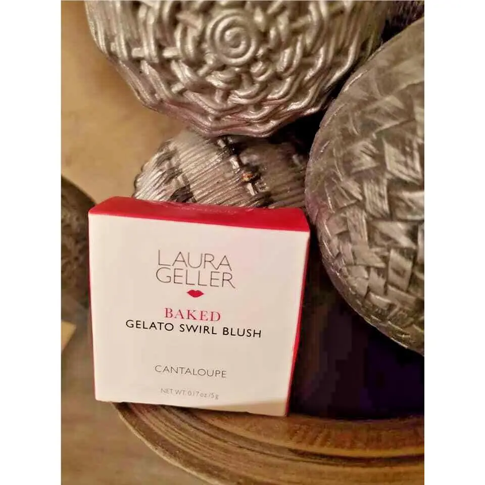 Laura Geller Baked Gelato Vivid Swirl Blush w/ Brush Cantaloup