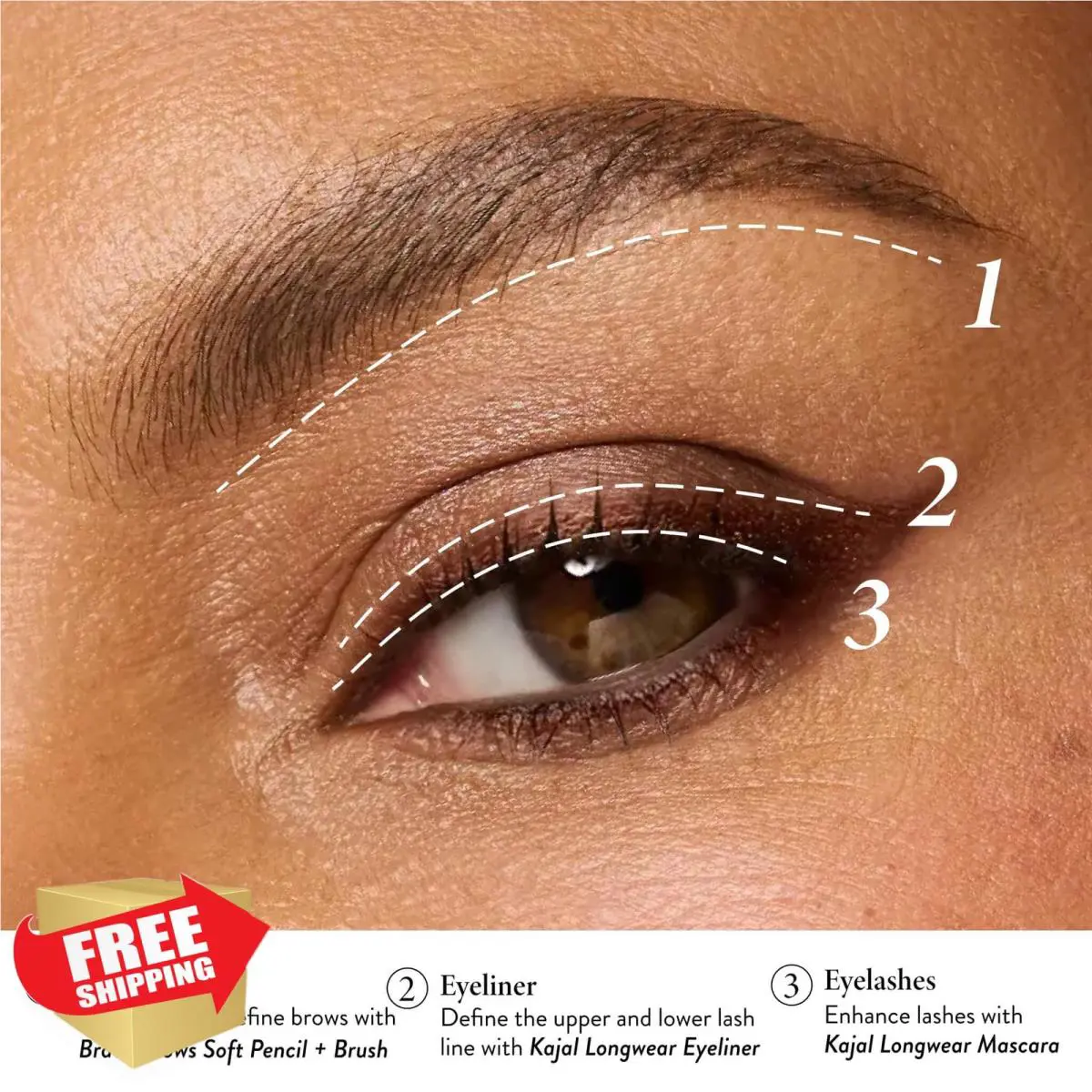 Laura Geller Eyeliner Eyebrow Lash Kit Blonde Mature Sk