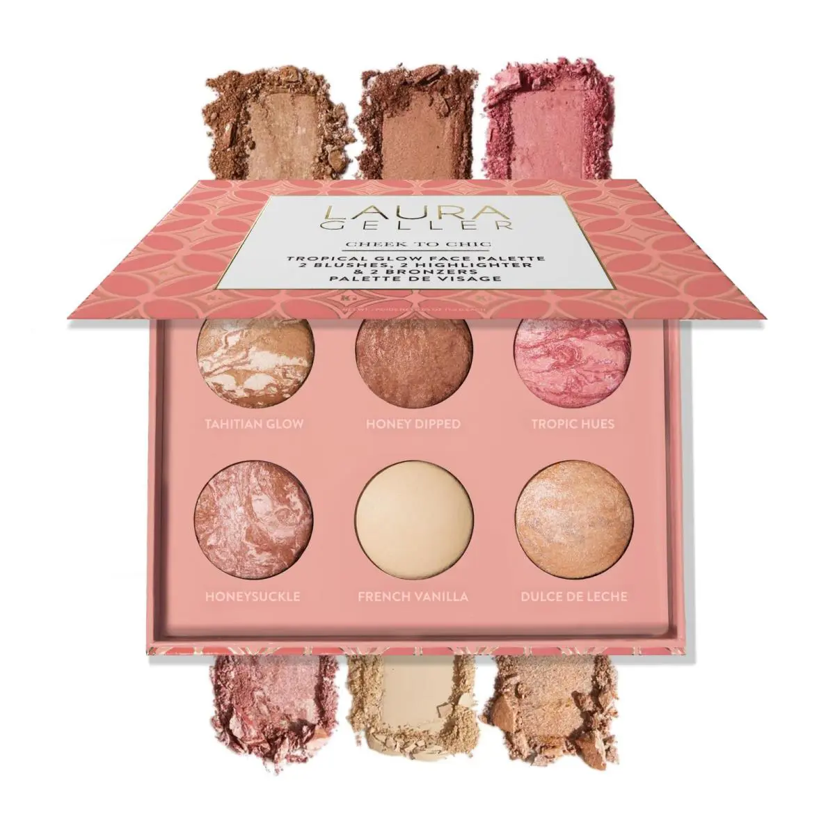 Cheek to Chic Tropical Glow Baked Face Palette 2 Blush Bronzer Laura Geller York