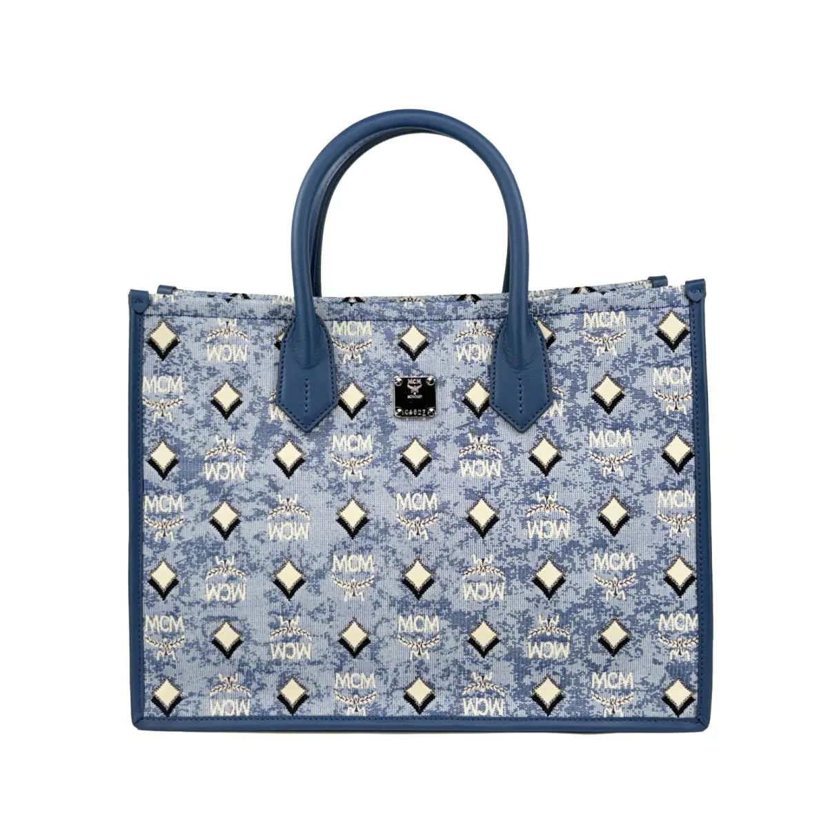 Mcm Aren Munchen Denim Tote Bag
