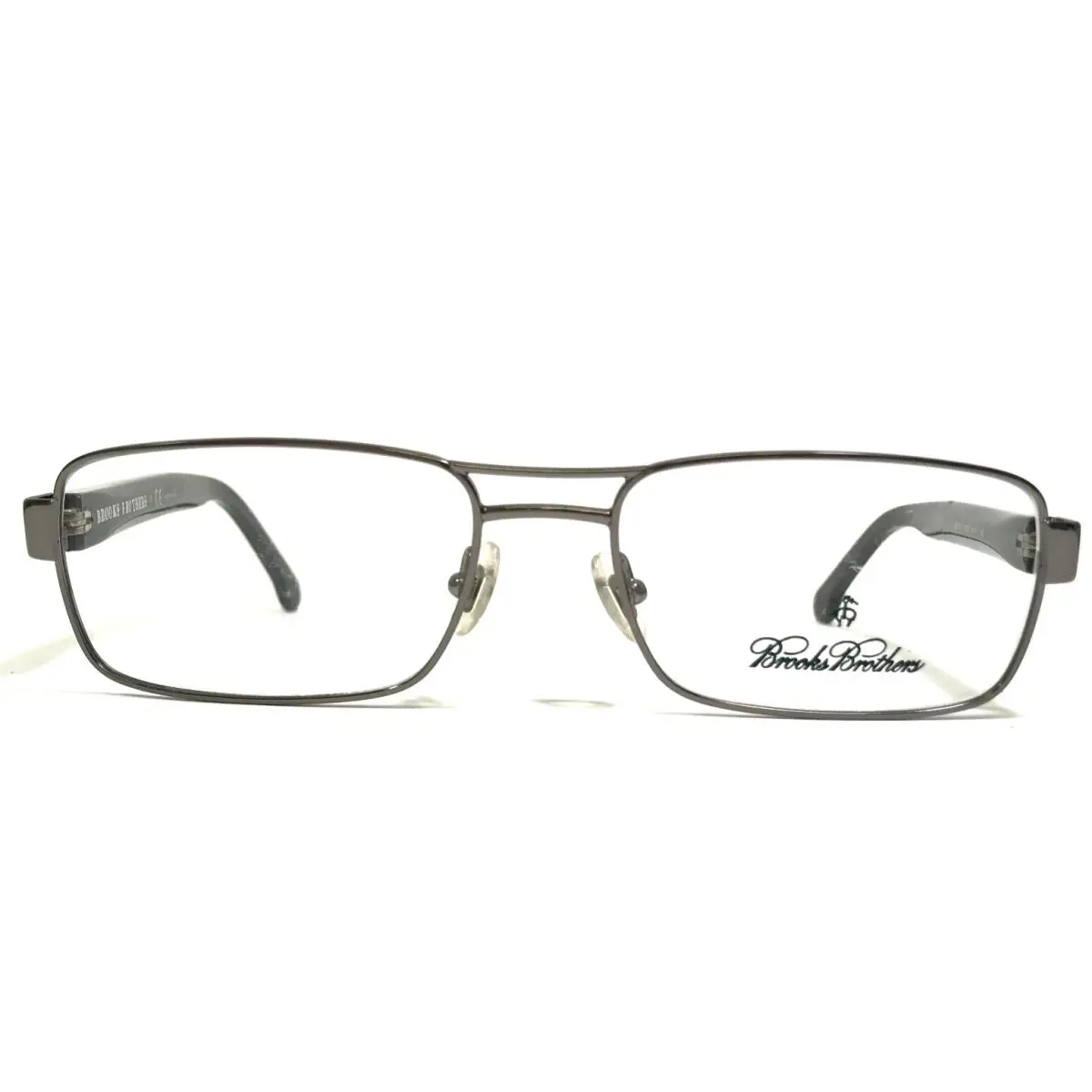 Brooks Brothers Eyeglasses Frames BB1011 1507 Brown Gray Rectangular 55-17-145