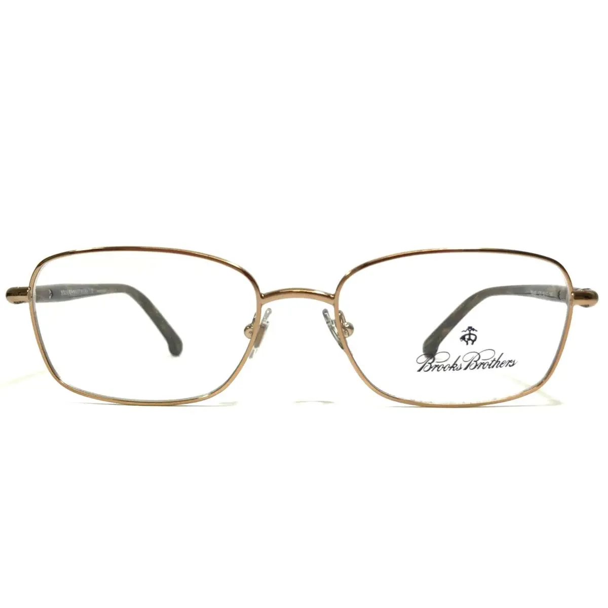Eyeglasses Frames BB497 1526 Brown Gold Rectangular 52-17-140 by Brooks Brothers