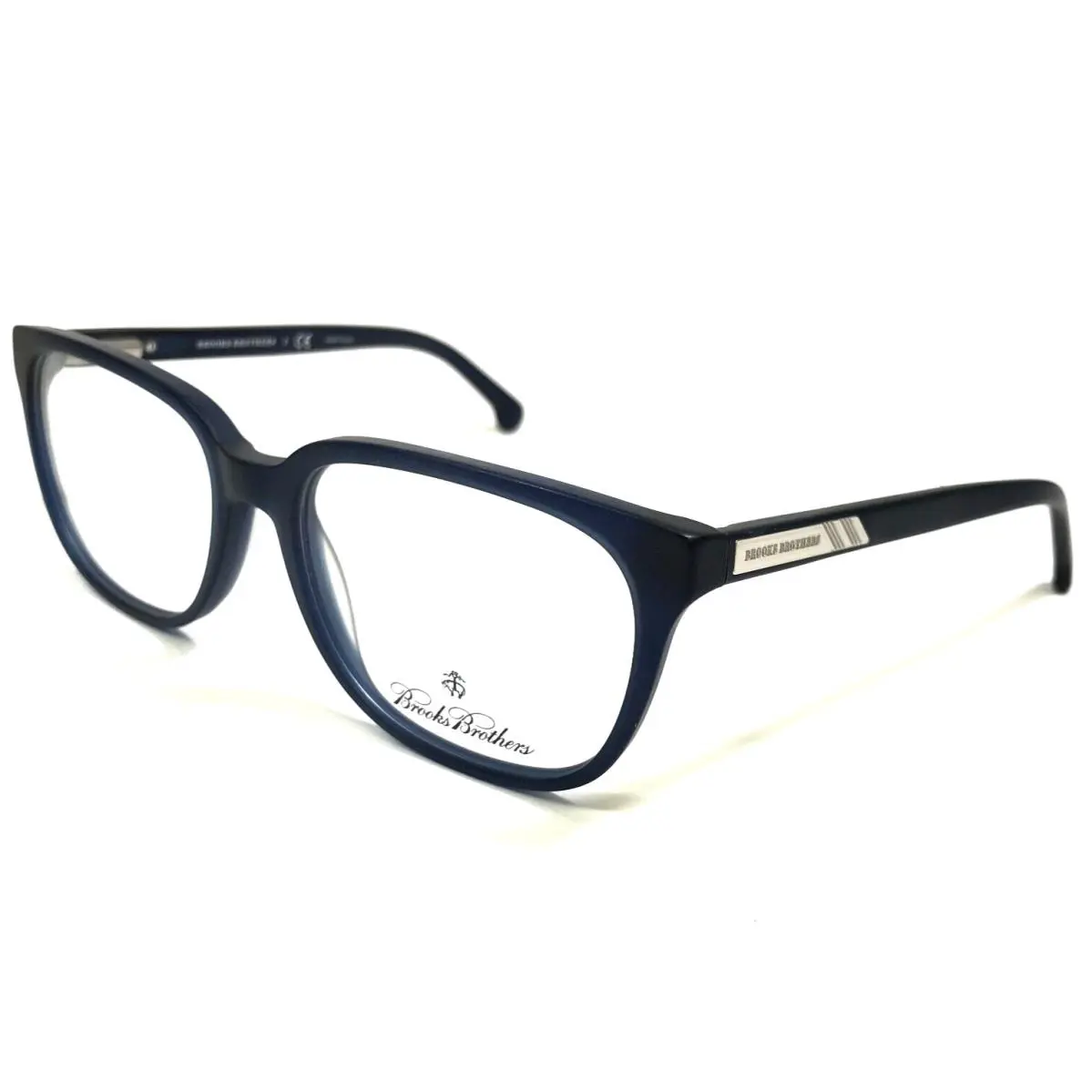 Brooks Brothers Eyeglasses Frames BB2017 6071 Blue Silver Square 54-17-145
