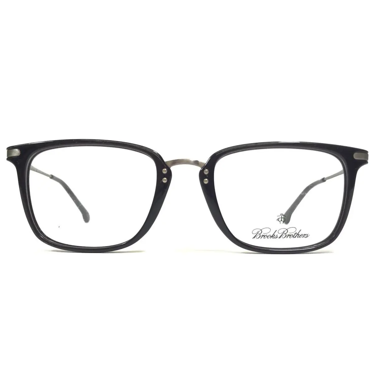 Brooks Brothers Eyeglasses Frames BB2020 6070 Black Gray Square 53-20-140