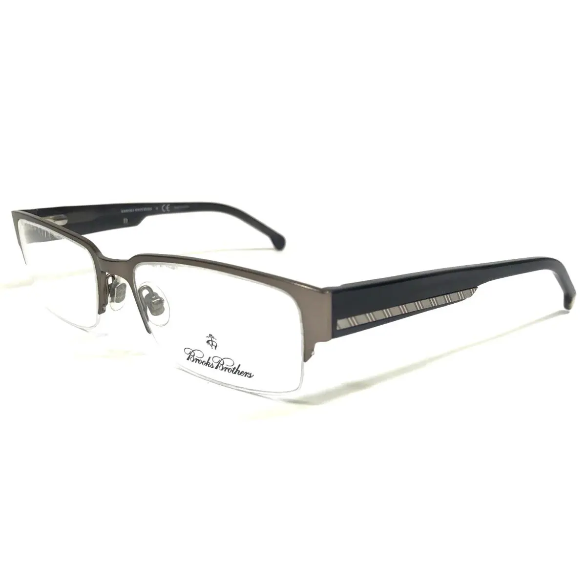 Brooks Brothers Eyeglasses Frames BB494 1507 Gunmetal Gray Blue Silver 55-18-145