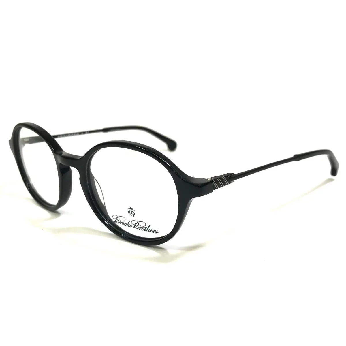 Eyeglasses Frames BB2012 6000 Black Gray Round Smaller 47-19-135 by Brooks Brothers