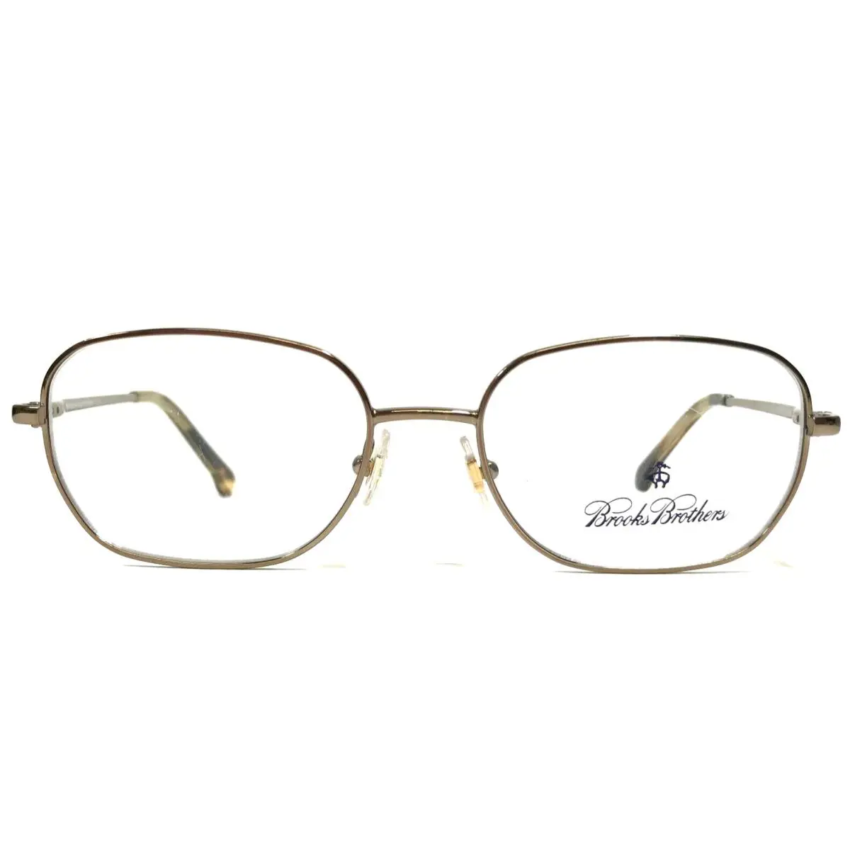 Eyeglasses Frames BB1005 1551 Gold Hexagon Full Rim 51-17-140 by Brooks Brothers