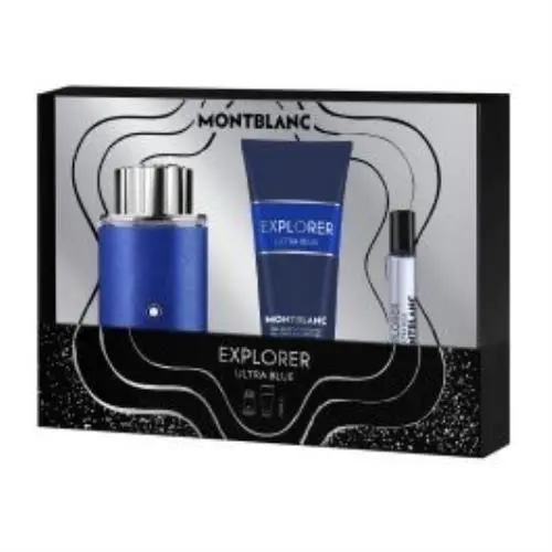 Montblanc Men`s Explorer Ultra Blue Gift Set Fragrances 3386460148047